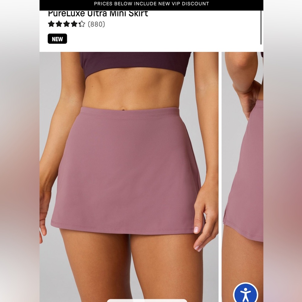 NWT BRAND NEW FABLETICS PureLuxe Ultra Mini Skirt m